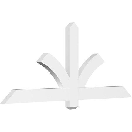 Ekena Millwork Redmond Architectural Grade PVC Gable Bracket, 60"W x 25"H x 2"D x 4"F, 10/12 Pitch GBP060X25X0204RED00